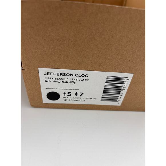 Native Jefferson Clog in Jiffy Black Unisex Size 5 M/ 7 W - Picture 6 of 6